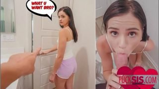 Booty babe Violet Rain In Step sister Caught On The Boob