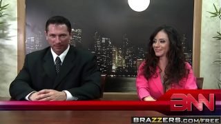 Brazzers Big Tits at Work Fuck The News scene starring Ariella Ferrera Nikki Sex and John Str